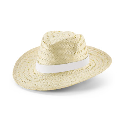 EDWARD RIB. Natural straw hat with sublimated elastic band